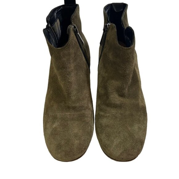 Aquatalia boots women's 37 US 7 gray green suede ankle boot bootie - Picture 7 of 10